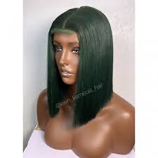 Wig – Bone straight – Green color